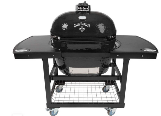 Primo CXLHJ Jack Daniel's Edition Extra Large Oval Ceramic Charcoal Kamado Grill on Cart