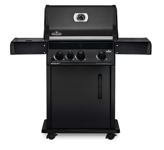 NAPOLEON Rogue XT 425 Matte Black 3-Burner Liquid Propane Gas Grill with 1 Side Burner with Integrated Smoker Box