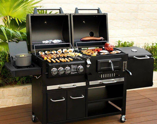 Outdoor Large Gas and Charcoal Grill